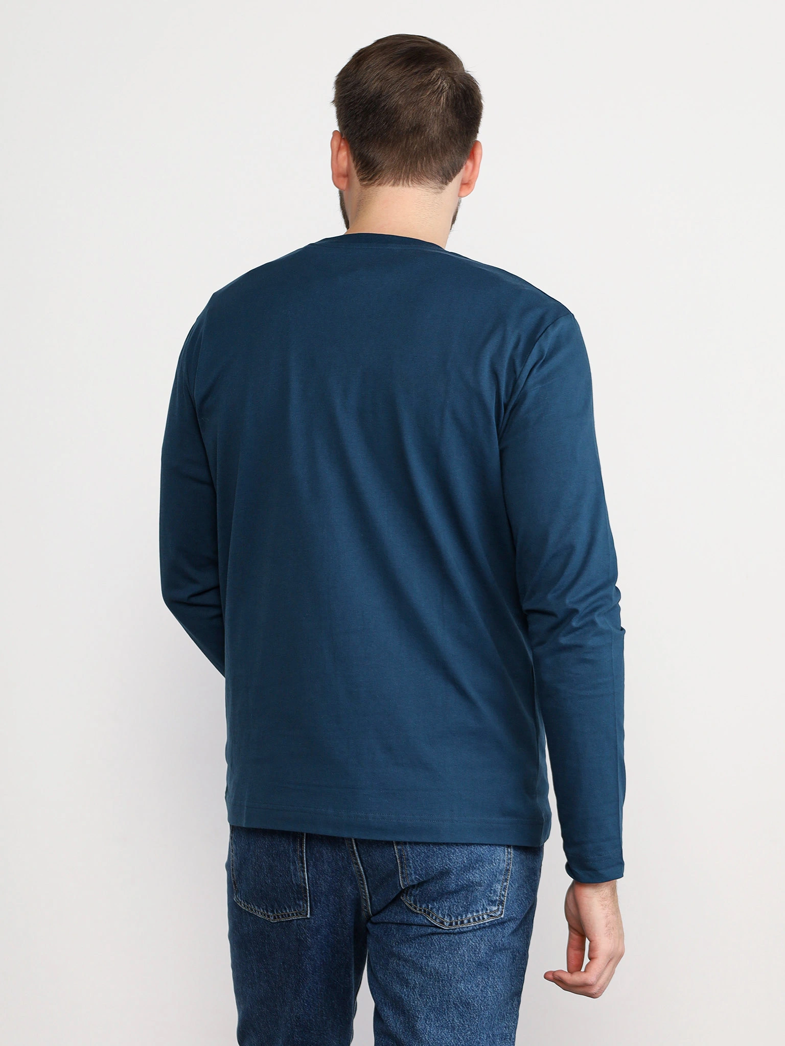 Футболка синего цвета из хлопка